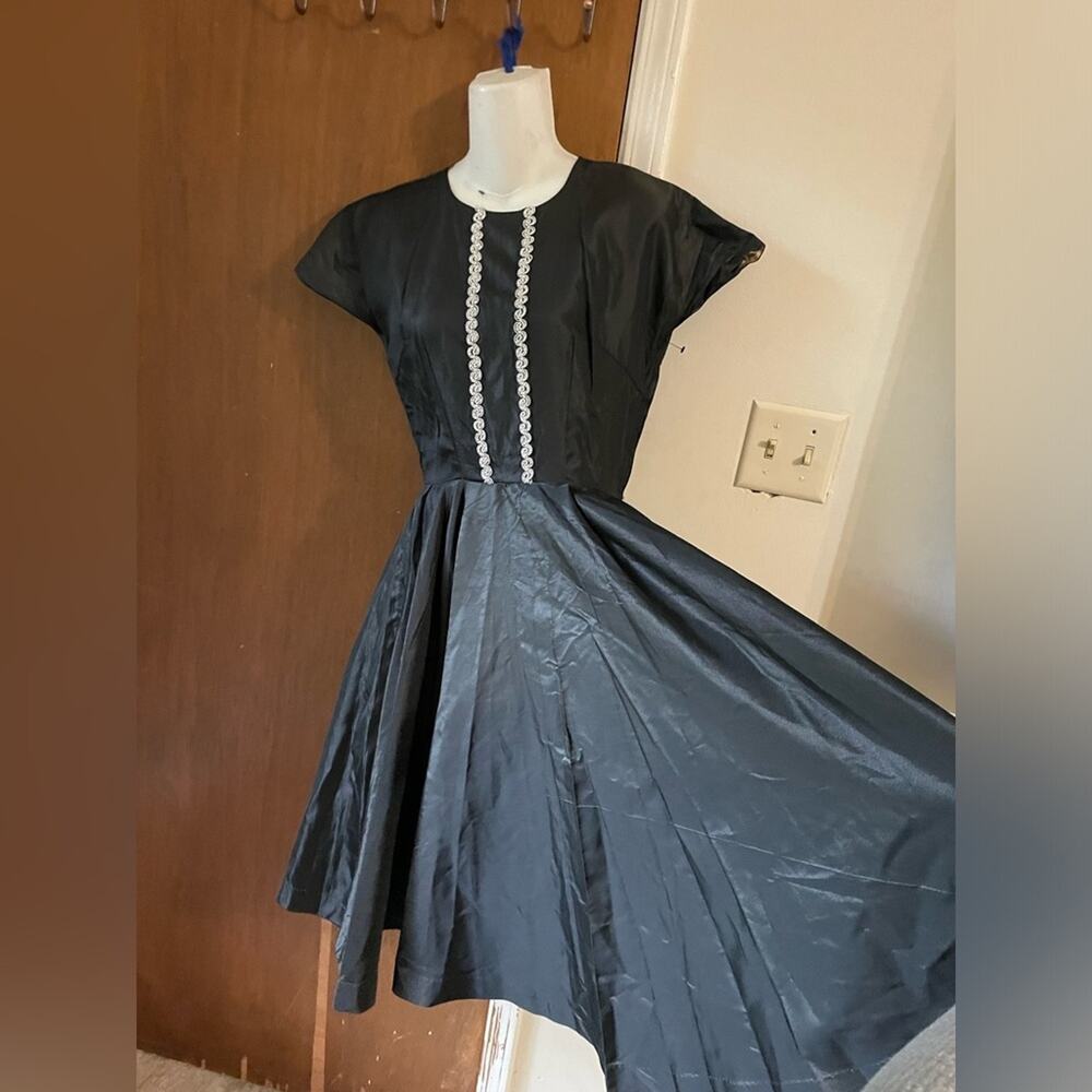 50s handmade black day dress